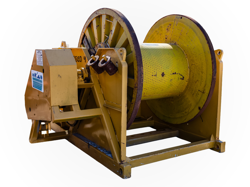 Yellow spooling machine