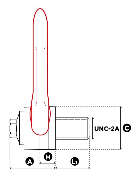 Double Swivel Hoist Ring diagram 1