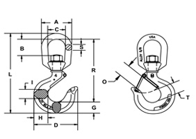 Swivel Eye Hook Diagram