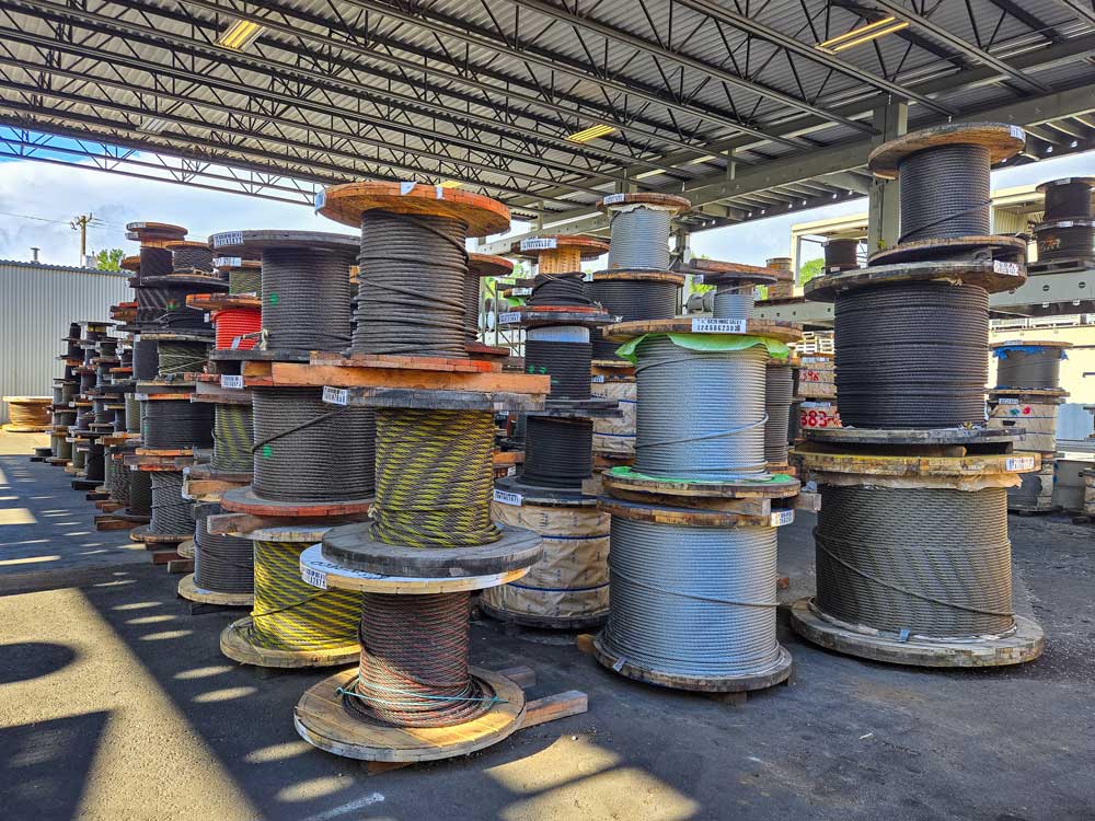 Spools of wire rope